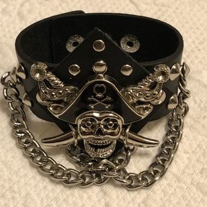 Leather Biker Pirate Bracelet